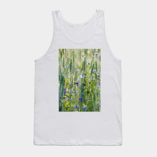 Cornflowers in a wheat field Tank Top